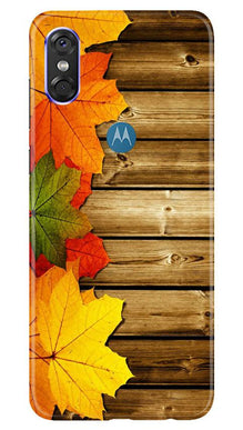 Wooden look3 Mobile Back Case for Moto One (Design - 61)