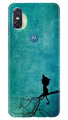 Moon cat Case for Moto One