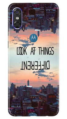 Look at things different Mobile Back Case for Moto One (Design - 99)