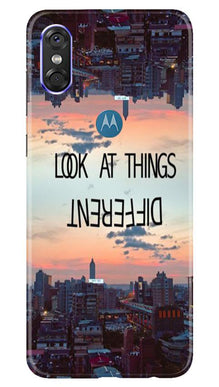 Look at things different Mobile Back Case for Moto P30 Play (Design - 99)