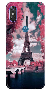 Eiffel Tower Mobile Back Case for Moto One  (Design - 101)