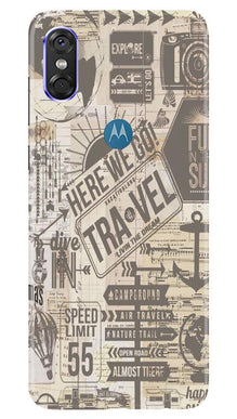 Travel Mobile Back Case for Moto P30 Play  (Design - 104)