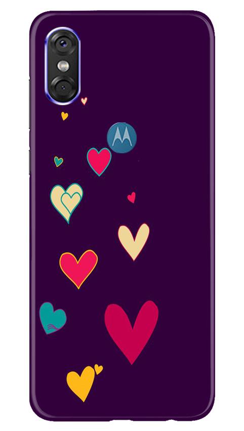 Purple Background Case for Moto One  (Design - 107)