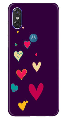 Purple Background Mobile Back Case for Moto One  (Design - 107)