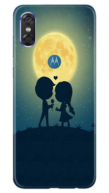 Love Couple Mobile Back Case for Moto One  (Design - 109)