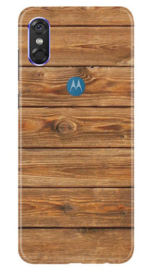 Wooden Look Mobile Back Case for Moto One  (Design - 113)