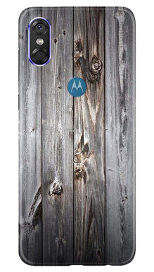 Wooden Look Mobile Back Case for Moto One  (Design - 114)