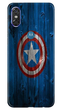 Captain America Superhero Mobile Back Case for Moto One  (Design - 118)