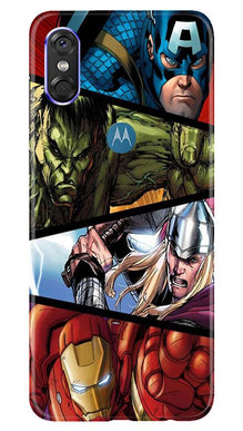 Avengers Superhero Mobile Back Case for Moto P30 Play  (Design - 124)