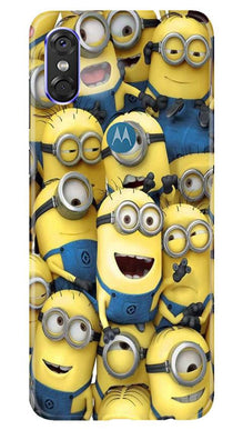 Minions Mobile Back Case for Moto One  (Design - 127)