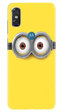 Minions Mobile Back Case for Moto One  (Design - 128)