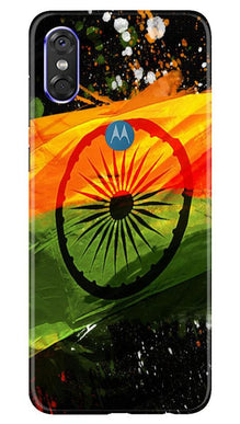 Indian Flag Mobile Back Case for Moto P30 Play  (Design - 137)