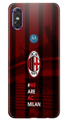 AC Milan Mobile Back Case for Moto P30 Play  (Design - 155)