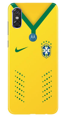 Brazil Mobile Back Case for Moto P30 Play  (Design - 176)