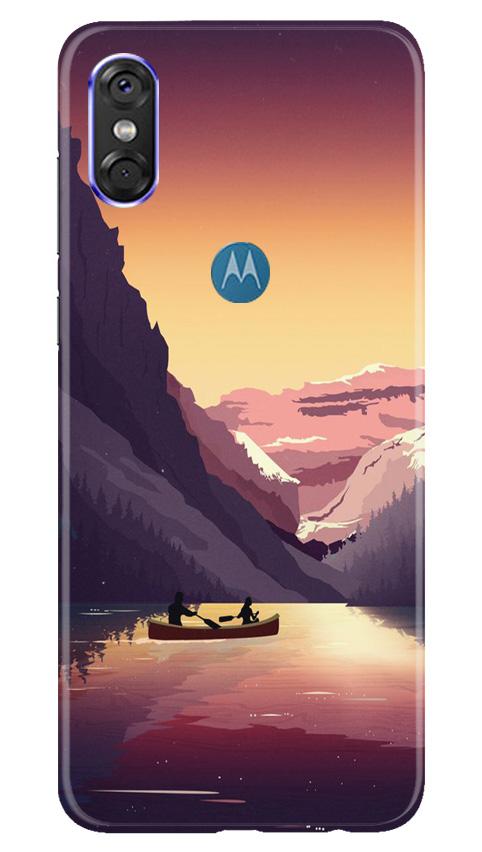 Mountains Boat Case for Moto P30 Play (Design - 181)