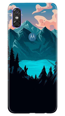 Mountains Mobile Back Case for Moto One (Design - 186)