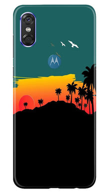 Sky Trees Mobile Back Case for Moto One (Design - 191)