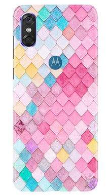 Pink Pattern Mobile Back Case for Moto P30 Play (Design - 215)