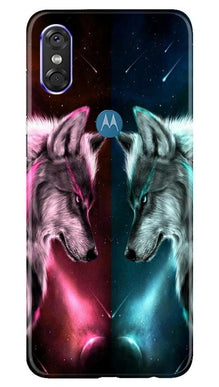 Wolf fight Mobile Back Case for Moto P30 Play (Design - 221)