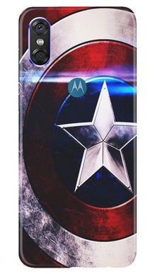 Captain America Shield Mobile Back Case for Moto One (Design - 250)