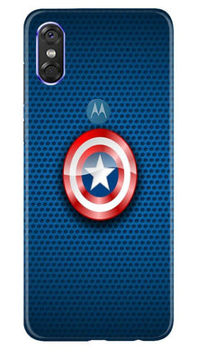 Captain America Shield Mobile Back Case for Moto One (Design - 253)