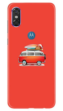 Travel Bus Mobile Back Case for Moto P30 Play (Design - 258)