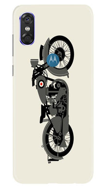 MotorCycle Mobile Back Case for Moto P30 Play (Design - 259)