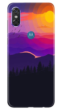 Sun Set Mobile Back Case for Moto One (Design - 279)