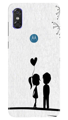 Cute Kid Couple Mobile Back Case for Moto One (Design - 283)