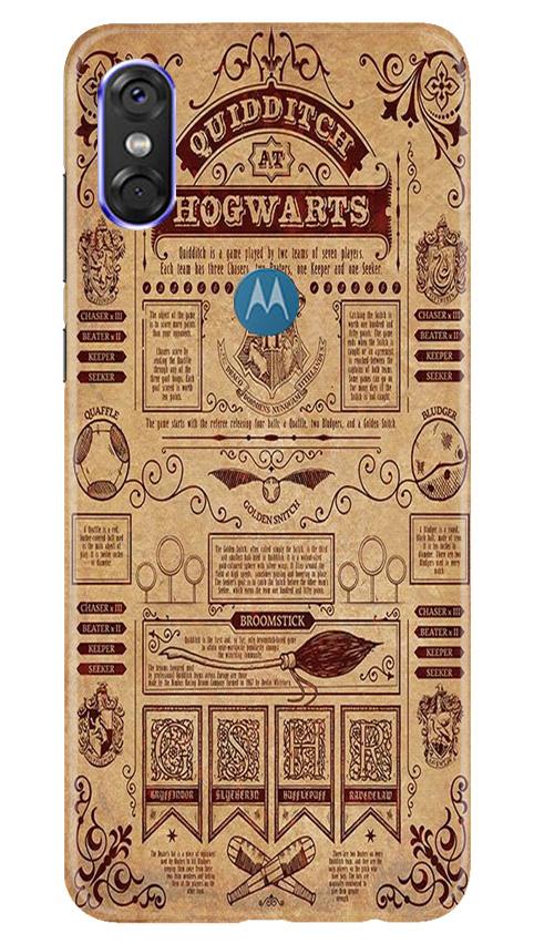 Hogwarts Mobile Back Case for Moto One (Design - 304)