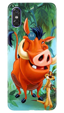 Timon and Pumbaa Mobile Back Case for Moto P30 Play (Design - 305)