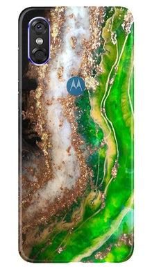 Marble Texture Mobile Back Case for Moto One (Design - 307)