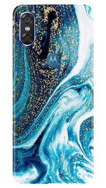 Marble Texture Mobile Back Case for Moto One (Design - 308)