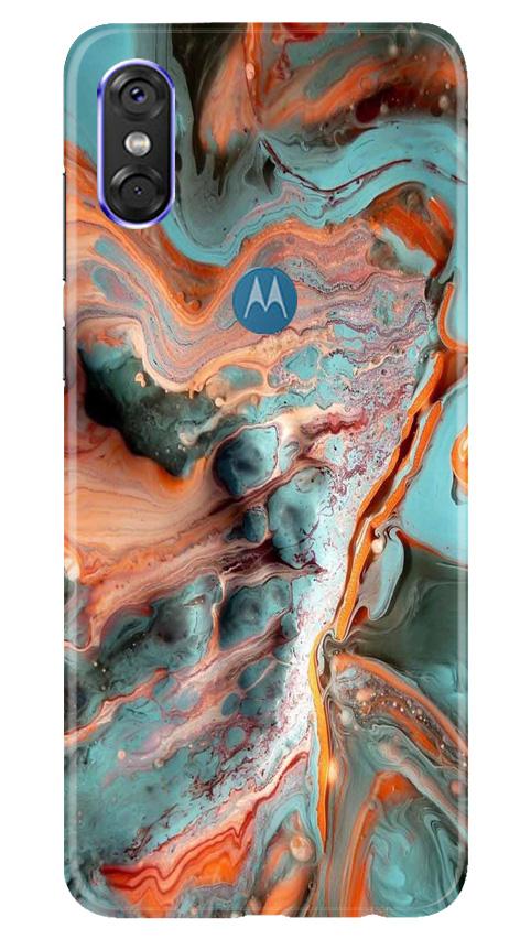 Marble Texture Mobile Back Case for Moto One (Design - 309)