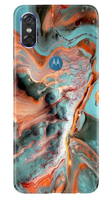 Marble Texture Mobile Back Case for Moto P30 Play (Design - 309)