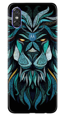 Lion Mobile Back Case for Moto P30 Play (Design - 314)