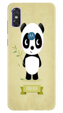 Panda Bear Mobile Back Case for Moto One (Design - 317)