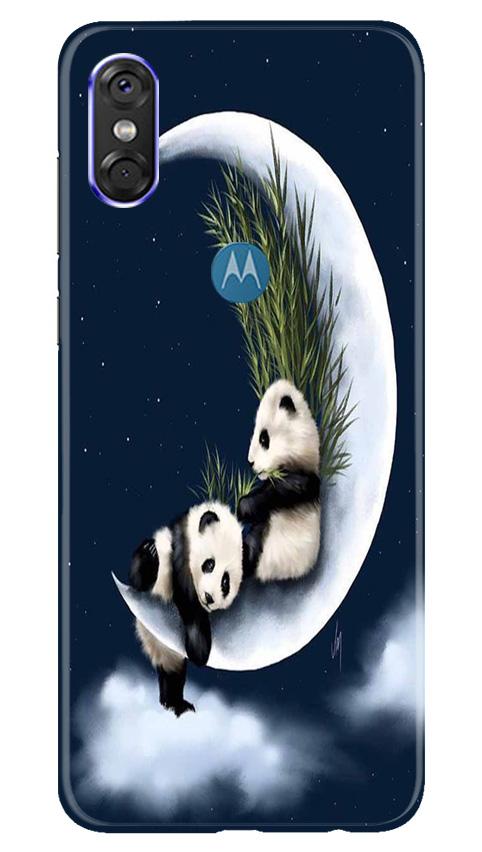Panda Moon Mobile Back Case for Moto One (Design - 318)