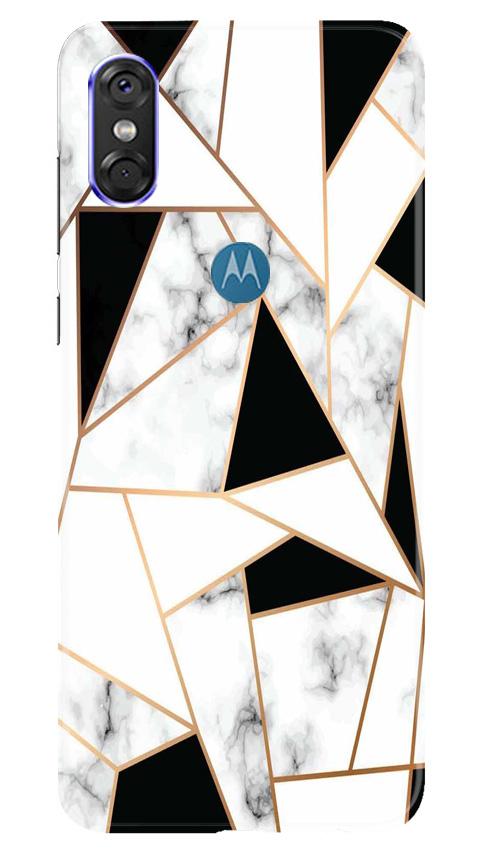 Marble Texture Mobile Back Case for Moto P30 Play (Design - 322)