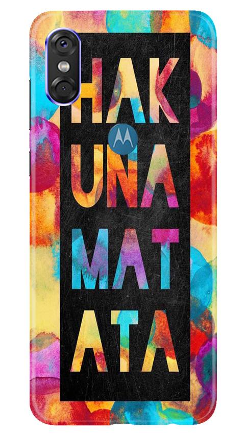 Hakuna Matata Mobile Back Case for Moto One (Design - 323)