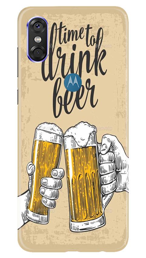 Drink Beer Mobile Back Case for Moto P30 Play (Design - 328)