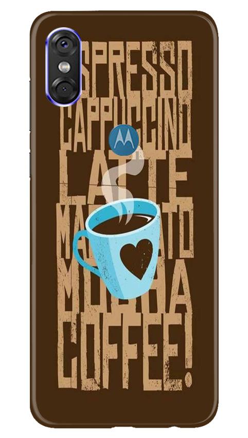 Love Coffee Mobile Back Case for Moto One (Design - 351)