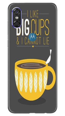 Big Cups Coffee Mobile Back Case for Moto One (Design - 352)