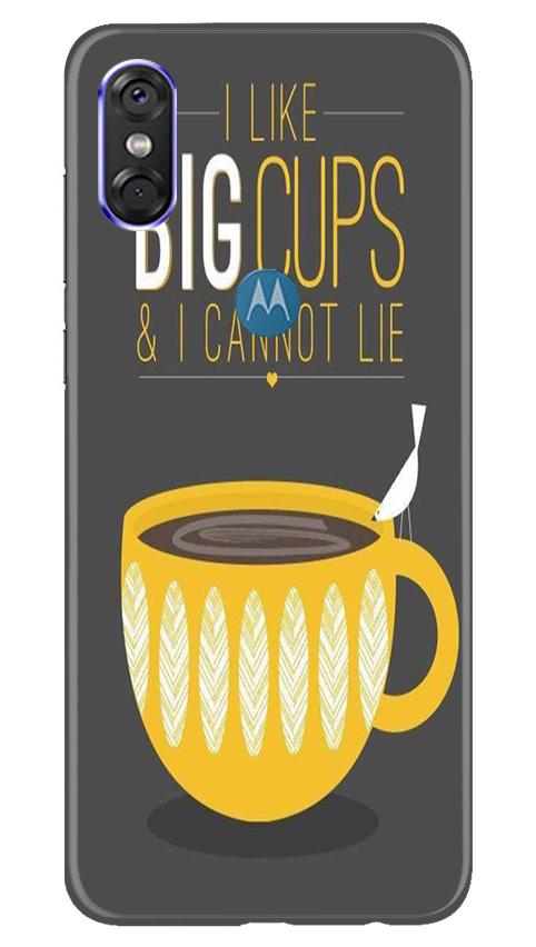 Big Cups Coffee Mobile Back Case for Moto One (Design - 352)
