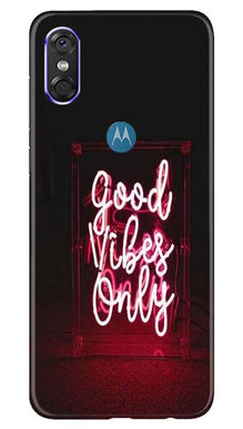 Good Vibes Only Mobile Back Case for Moto One (Design - 354)