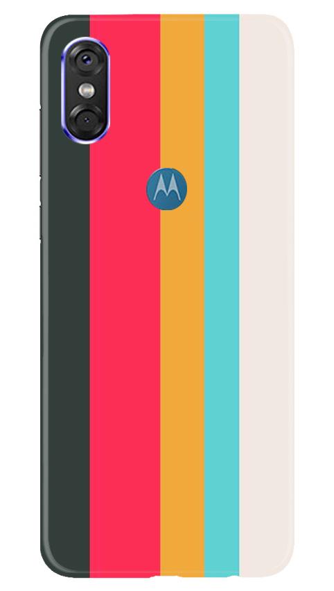Color Pattern Mobile Back Case for Moto One (Design - 369)
