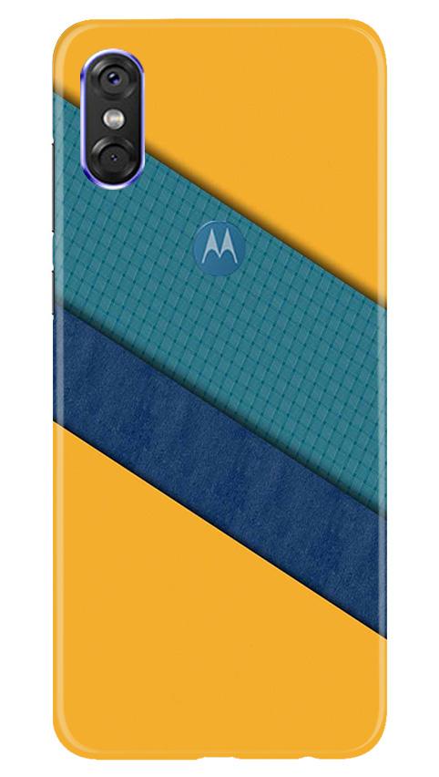 Diagonal Pattern Mobile Back Case for Moto One (Design - 370)