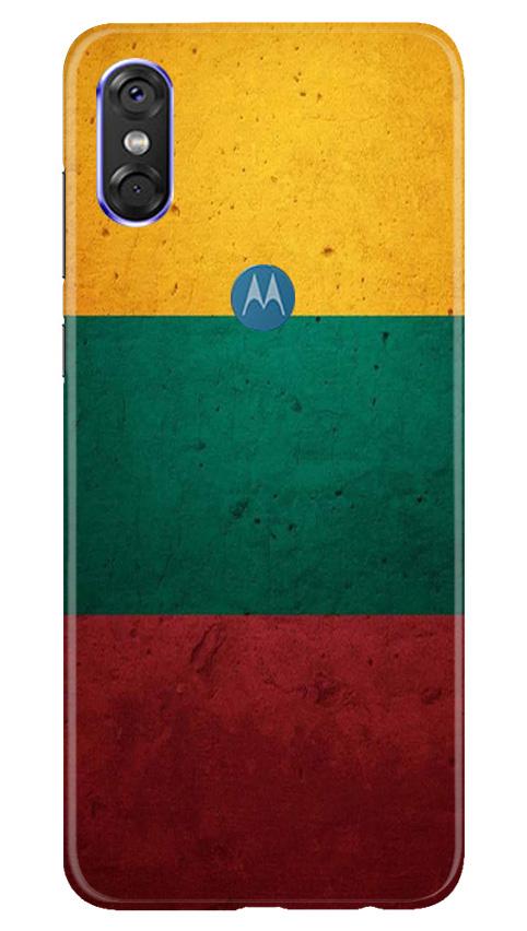 Color Pattern Mobile Back Case for Moto One (Design - 374)