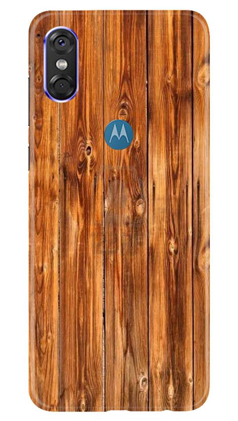 Wooden Texture Mobile Back Case for Moto One (Design - 376)
