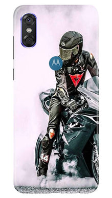 Biker Mobile Back Case for Moto One (Design - 383)